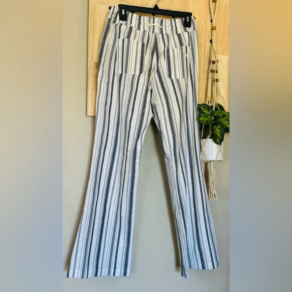 Roxy Size XL Women's Yarn Dye Pant Mood Indigo Oceanside 211 Stripes NWT - Picture 4 of 8